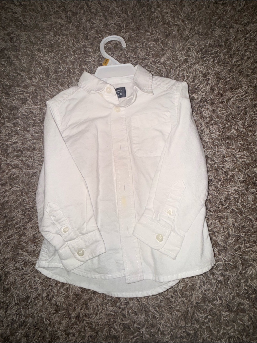 The Children's Place White Long-Sleeve Button-Down Shirt